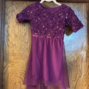 Wonder Nation Purple Floral Kids Dress